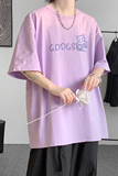 已注册/夏季紫色可爱情侣短袖T恤男大码体恤打底衫DT2247/P25，男装T恤，电商B316