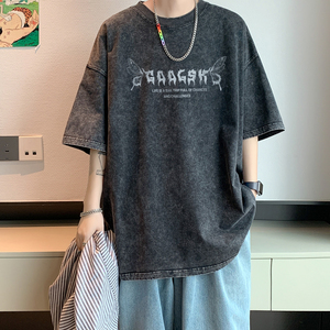 wassup happy扎染运动套装男士夏季薄款潮流青少年休闲一整套穿搭图片