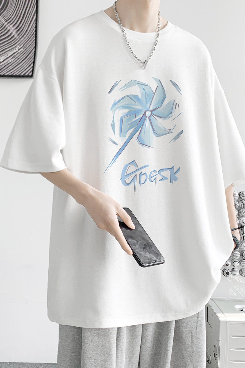 已注册/夏季风车简约文艺短袖T恤男宽松体恤打底衫DT6011/P25,男装T恤,电商B316