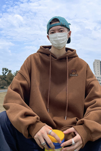 已注册/秋季潮流加绒男连帽春秋款加厚上衣WY9149/P50加绒P55图片