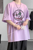 已注册/夏季紫色暗黑风短袖T恤男生大码体恤打底衫DT8847/P25，男装T恤，电商B316