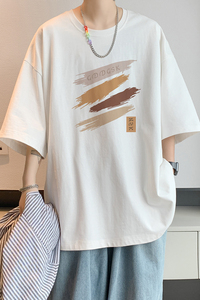 已注册/夏季美式印花短袖T恤男大码情侣体恤打底衫DT9500/P25图片