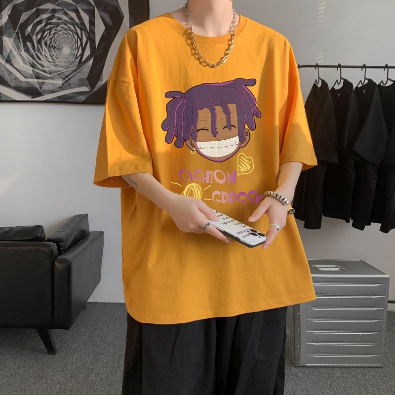 已注册/夏季新印花短袖T恤男生半袖港风体恤打底衫DT3016/P25,男装T恤,电商B316