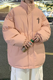 休闲羽绒服冬季宽松立领棉衣男保暖大码休闲面包服外套MF9606/P90，男装棉衣，电商B316