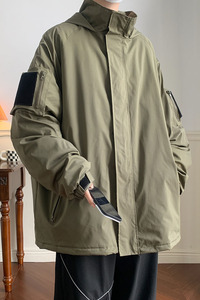 冬季防水冲锋衣男生棉服外套宽松棉袄连帽棉衣JK8768/P100棉P120图片