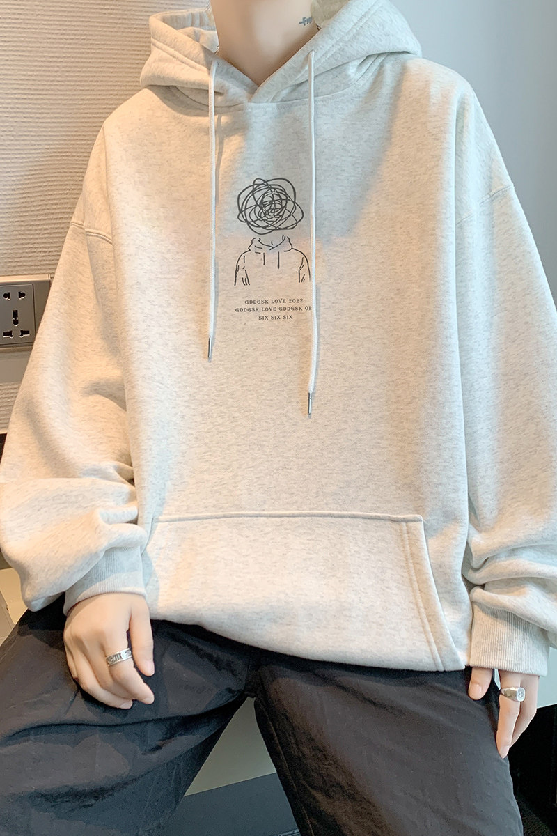 已注册/华棉男士潮流男学生港风连帽宽松男长袖打底衫WY9127/P50,男装卫衣,电商B316