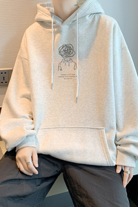 已注册/华棉男士潮流男学生港风连帽宽松男长袖打底衫 WY9127/P50图片