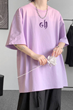 已注册/夏季紫色港风情侣短袖T恤男大码体恤打底衫DT5998/P25，男装T恤，电商B316