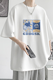 已注册/夏季复古纯棉印花短袖T恤男宽松体恤打底衫DT4952/P25，男装T恤，电商B316