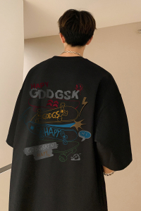 已注册/夏季潮牌印花韩版短袖T恤男大码体恤打底衫DT3040/P25图片