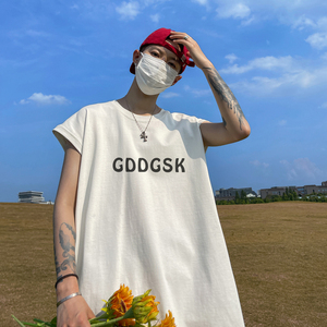 已注册/夏季港风舒适纯棉复古男生宽松坎肩打底衫 BX1033/P25图片