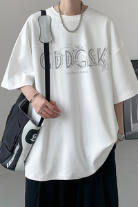 已注册/夏季日系中性风短袖T恤男生宽松体恤打底衫DT1766/P25图片
