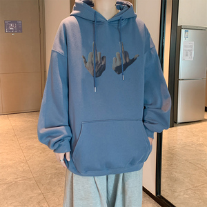 已注册/秋季日系流行连帽卫衣男落肩大码打底衫WY9179/P45加绒P50图片