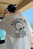 已注册/夏季外景纯棉ins蝴蝶圆领短袖T恤男宽松体恤衫DT9670/P25，男装T恤，电商B316