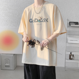 已注册/夏季大力水手印花短袖T恤男大码体恤打底衫DT8047/P25图片