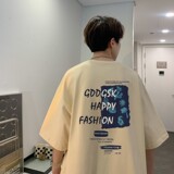 已注册/夏季海洋印花短袖T恤宽松男半袖体恤打底衫DT3538/P25，男装T恤，电商B316