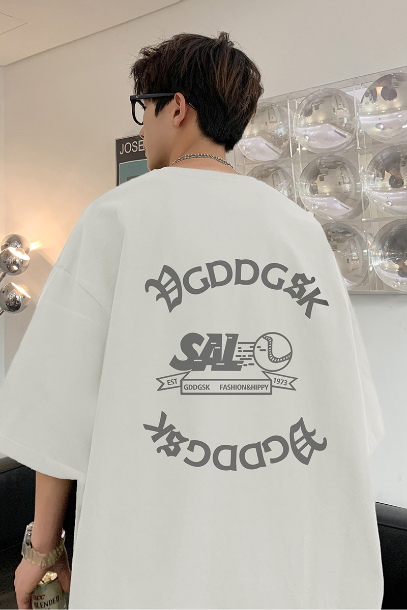 已注册/夏季欧美风休闲短袖T恤男生大码体恤打底衫DT5221/P25,男装T恤,电商B316
