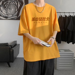 已注册/夏季趣味印花潮牌短袖T恤男宽松体恤打底衫DT2533/P25图片