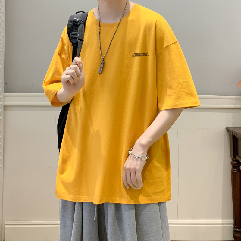 已注册/夏季新印花纯棉短袖T恤港风男生打底衫体恤DT0437/P25,男装T恤,电商B316