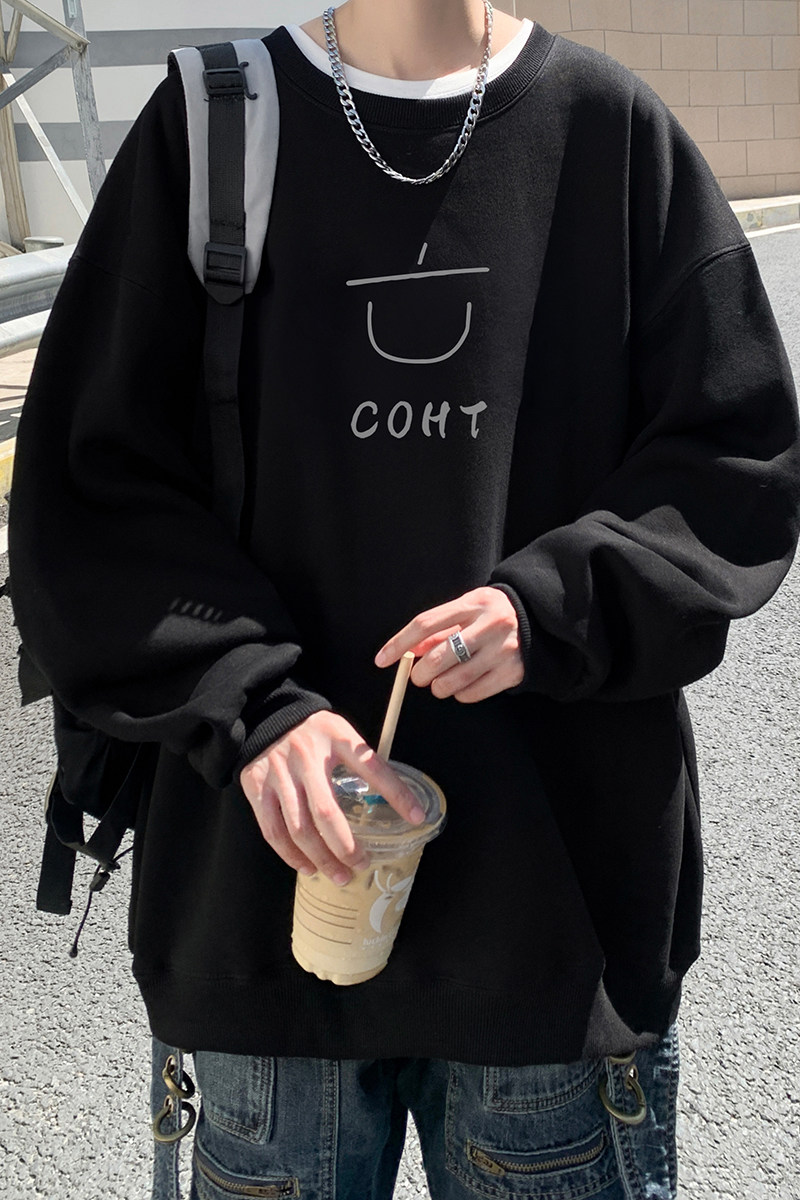 已注册/华棉秋季新宽松慵懒风卫衣男生流行打底衫WY5207/P35,男装卫衣,电商B316