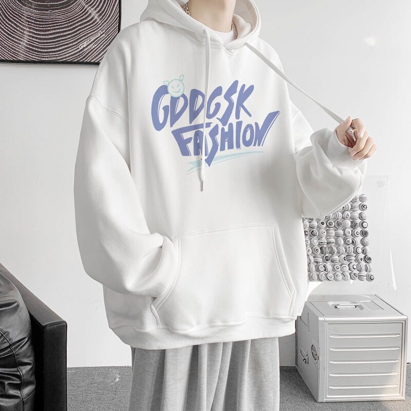 已注册/秋季新印花卫衣男连帽外套情侣打底衫大码WY5586/P45,男装卫衣,电商B316