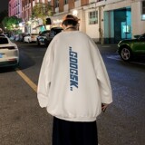 已注册/冬季加厚字母长袖卫衣男生港风宽松外套WY8586/P28加绒P35，男装卫衣，电商B316