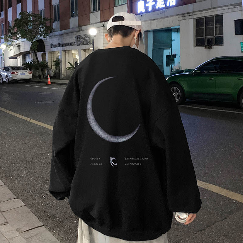 已注册/秋季新印花卫衣男圆领宽松打底衫大码外套WY8300/P35,男装卫衣,电商B316