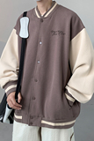 已注册/秋季新咖啡色字母印花棒球服男生宽松夹克JK1978/P100，男装夹克，电商B316