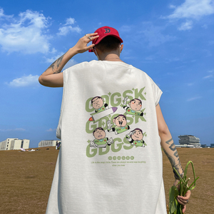 已注册/夏季通勤圆领印花背心男生宽松坎肩打底衫 BX1432/P25,男装背心/马甲,电商B316
