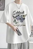 已注册/夏季蝴蝶复古印花短袖T恤男宽松体恤打底衫DT2944/P25，男装T恤，电商B316