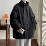 冬季防水冲锋衣男棉服大码外套魔术贴连帽棉衣JK8768/P100棉P120，男装棉衣，电商B316
