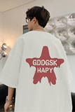 已注册/夏季星星白色短袖T恤男宽松大码体恤打底衫DT0266/P25，男装T恤，电商B316