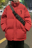 新年新款立领面包服冬季男宽松大码棉衣红色羽绒服外套MF9606/P90，男装棉衣，电商B316