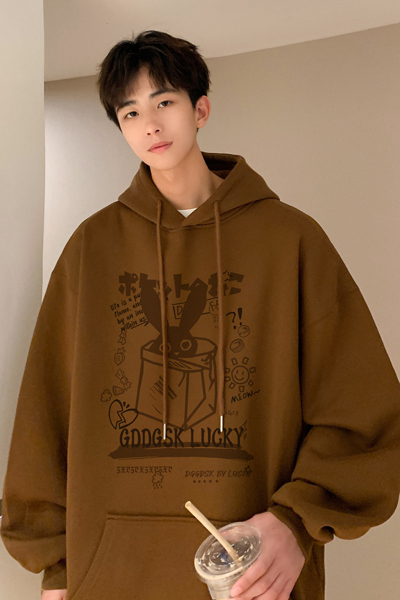 已注册/华棉秋季新潮流印花卡通卫衣男宽松打底衫WY2957/P50,男装卫衣,电商B316