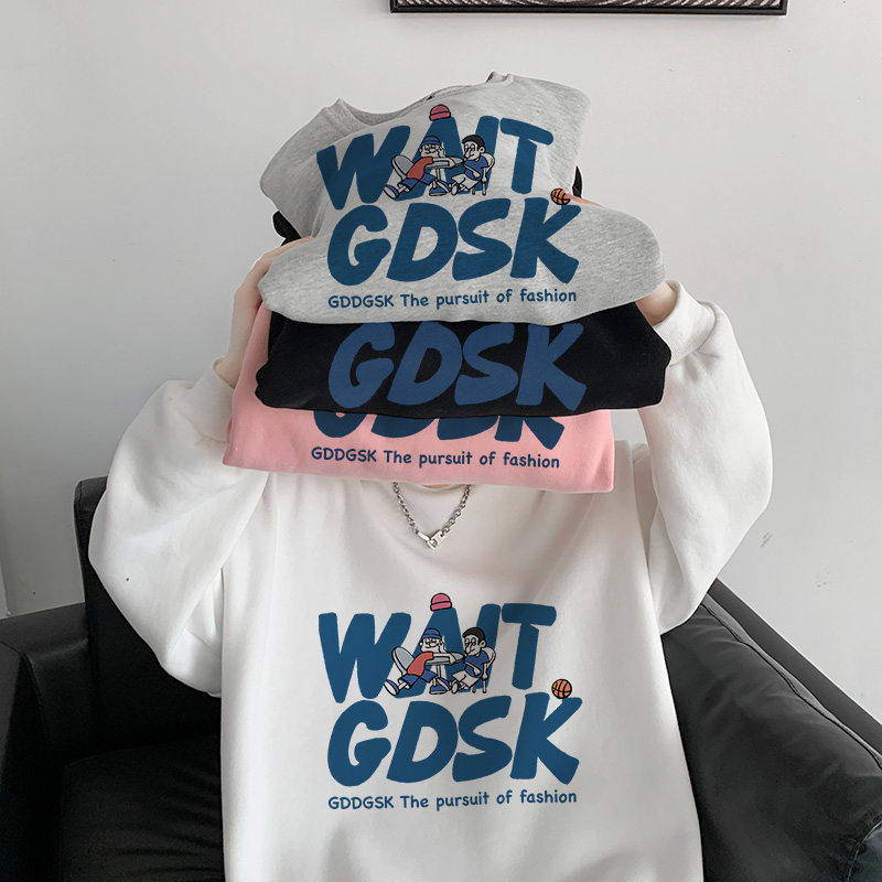 已注册/春季圆领卫衣男生T恤港风外套潮流WY9368/P35加绒P40,男装卫衣,电商B316