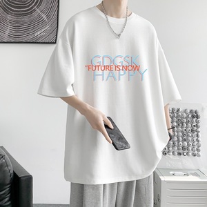 已注册/夏季印花短袖T恤男港风半袖大码体恤打底衫DX6866/P25图片