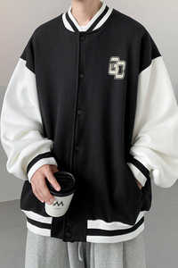 已注册/秋季新黑色情侣大码棒球服男日系休闲外套JK6206/P100图片