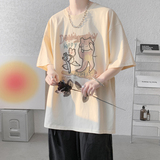 已注册/夏季卡通可爱印花短袖T恤男宽松体恤打底衫DT4104/P25，男装T恤，电商B316