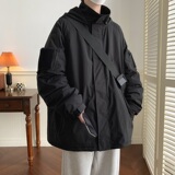 冬季防水冲锋衣男棉服大码外套魔术贴连帽棉衣JK8768/P100棉P120，男装棉衣，电商B316