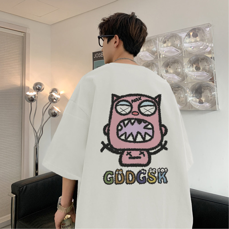 已注册/夏季白色半袖文艺短袖T恤男大码体恤打底衫DT5090/P25,男装T恤,电商B316