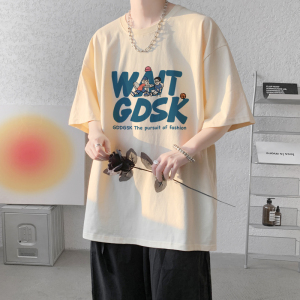 已注册/夏季印花字母短袖T恤男港风大码体恤打底衫DT8883/P25图片