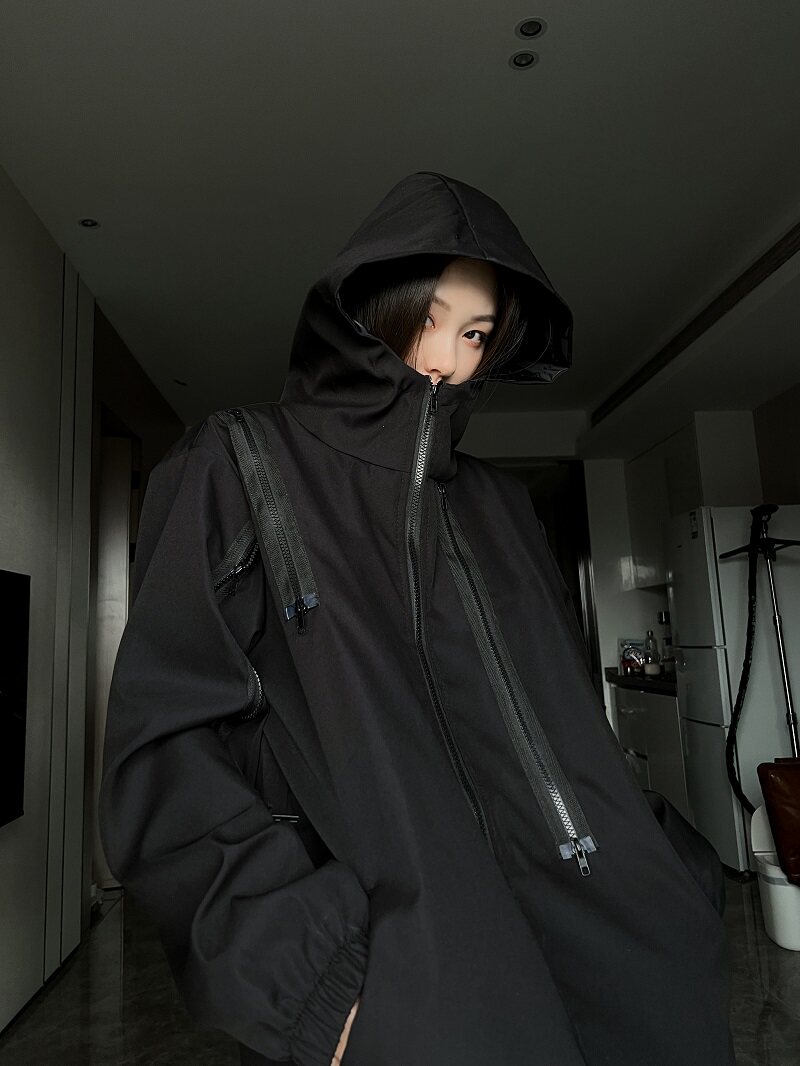 美式机能冲锋衣男女中性潮牌春秋季大码夹克外套情侣JK8333/P100,男装夹克,电商B316