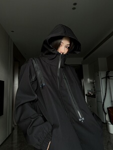 美式机能冲锋衣男女中性潮牌春秋季大码夹克外套情侣JK8333/P100图片