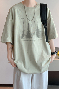 已注册/夏季舒适学院风短袖T恤宽松男生体恤打底衫DT8007/P25图片