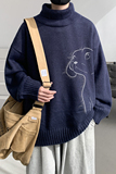已注册/冬季高街重磅高领毛衣翻领内搭男宽松大码外套MY9517/P45，男装针织衫/毛衣，电商B316