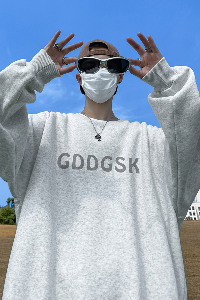 已注册/华棉秋季新日系文艺潮牌卫衣男大码打底衫WY5919/P35,男装卫衣,电商B316