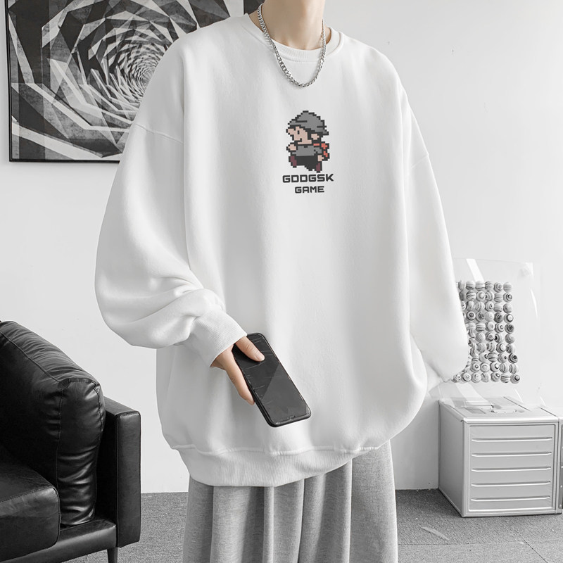 已注册/华棉秋季韩版圆领卫衣打底衫男生长袖外套大码WY9103/P35,男装卫衣,电商B316