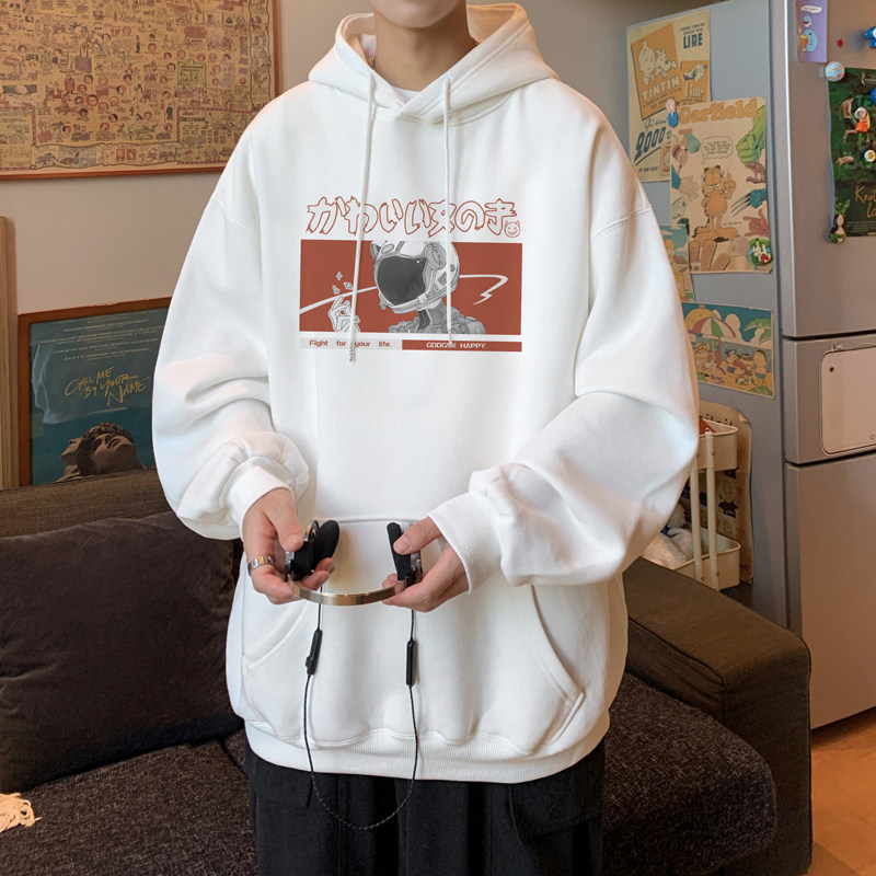 已注册/秋季韩版潮牌连帽卫衣男宽松大码打底衫WY9280/P50加绒P55，男装卫衣，电商B316