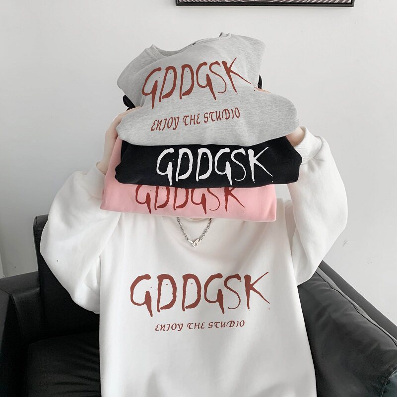 已注册/秋季字母印花卫衣男圆领大码打底衫情侣外套女WY6663/P35,男装卫衣,电商B316