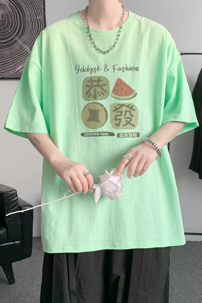已注册/夏季潮牌运动印花短袖T恤男大码体恤打底衫DT3008/P25,男装T恤,电商B316